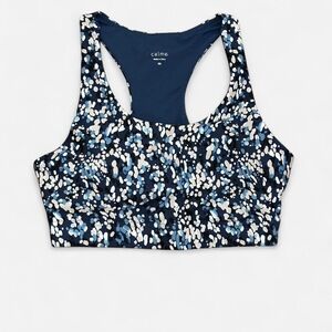 Johnny Was x Calme endurance sports bra racerback bra activewear bra blue New xs